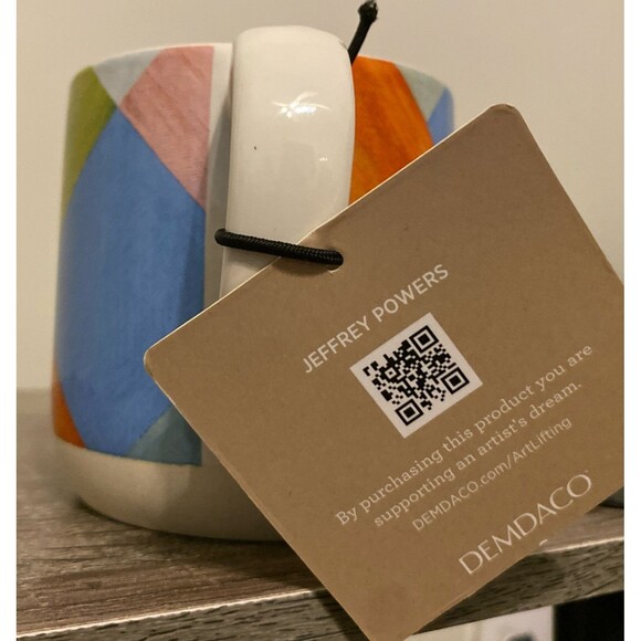 Artlifting Stoneware Mug Cup Pyramid Geometric Designer Jeffrey Powers New 16oz - Picture 5 of 8